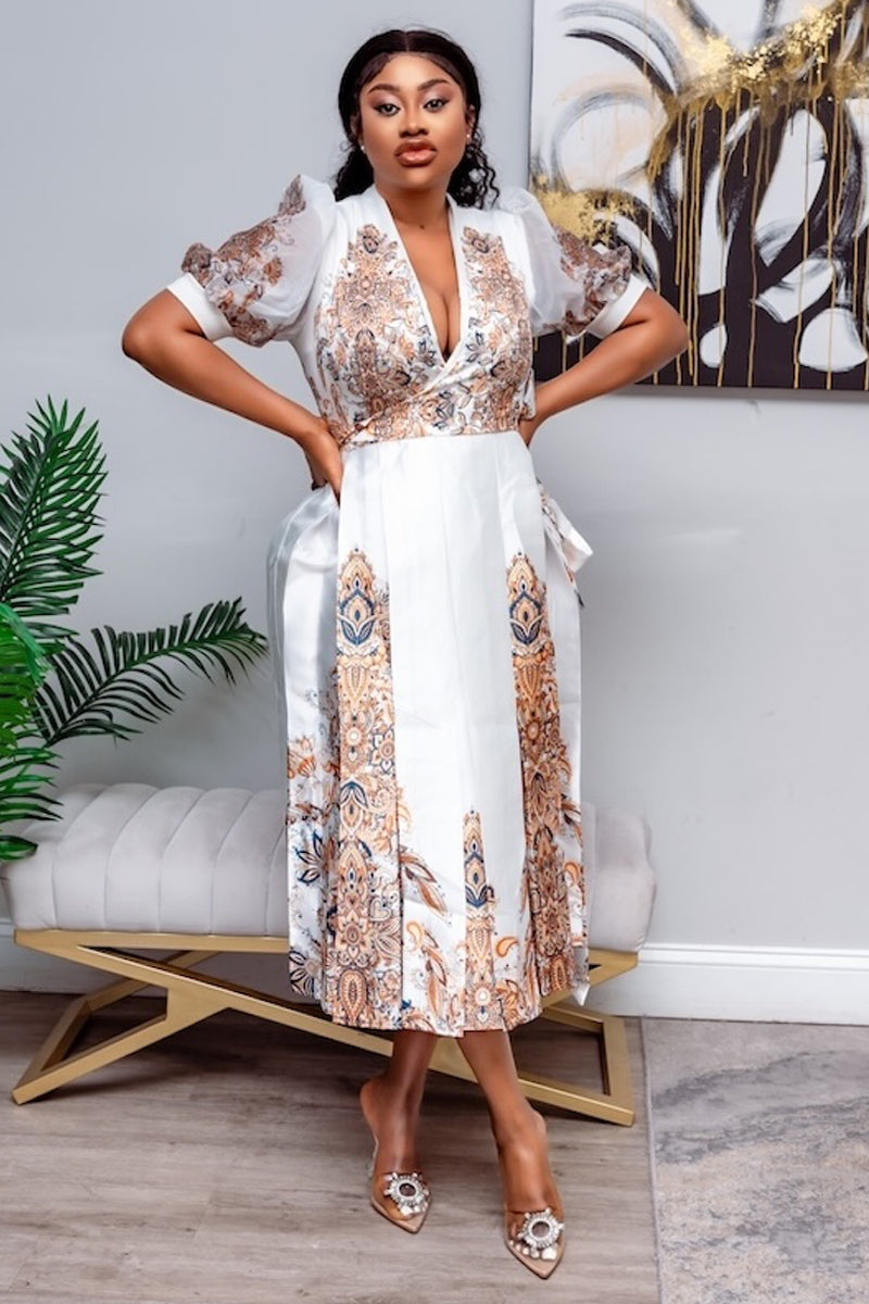 Lily Baroque Midi Dress