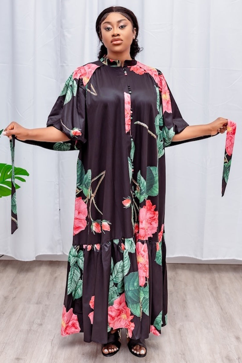 Midnight Bloom Maxi Dress