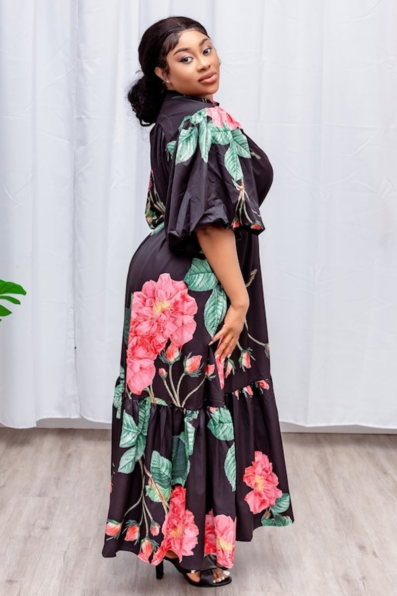 Midnight Bloom Maxi Dress
