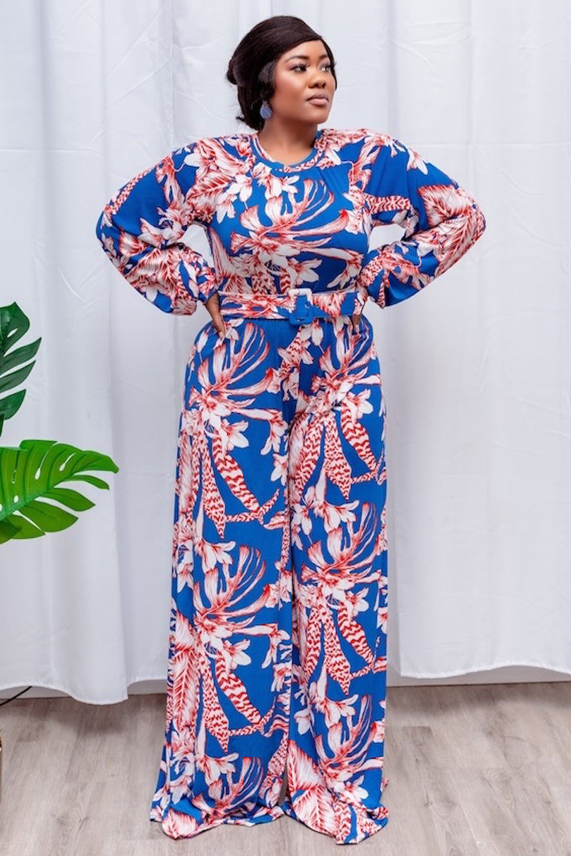 Tropical Breeze Wide-Leg Jumpsuit
