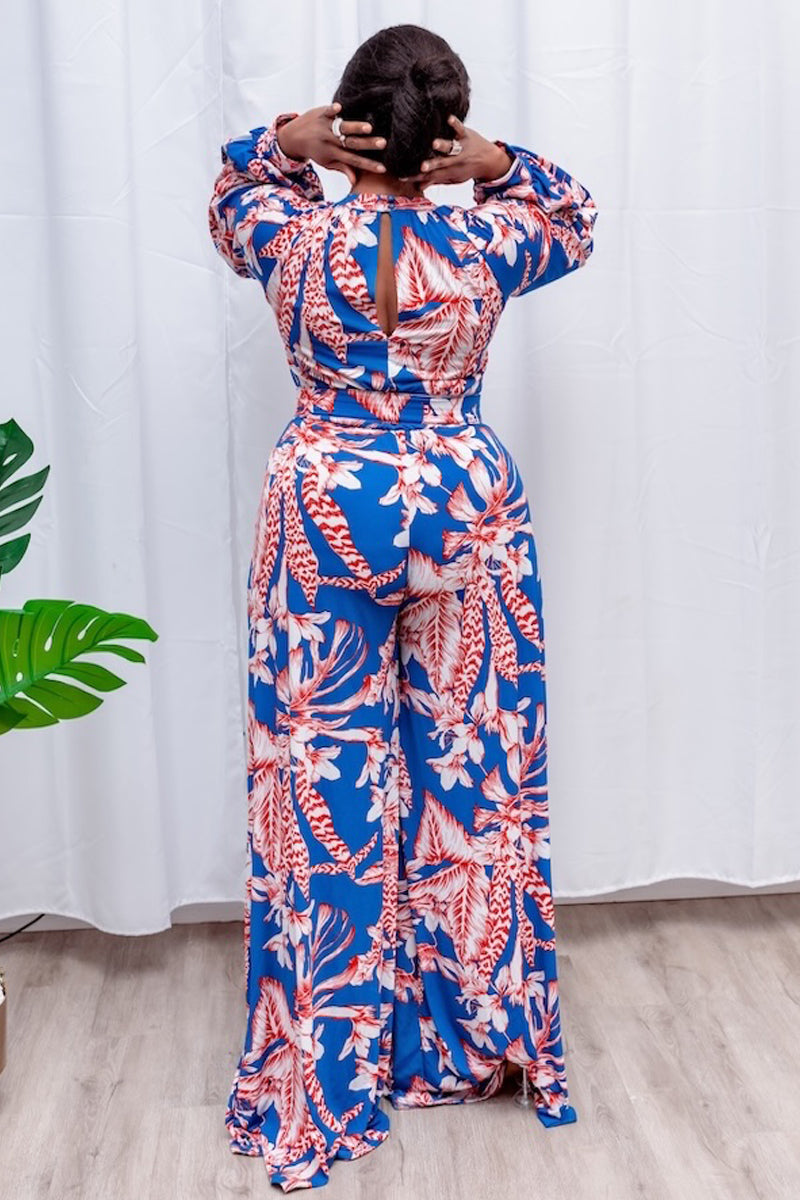 Tropical Breeze Wide-Leg Jumpsuit