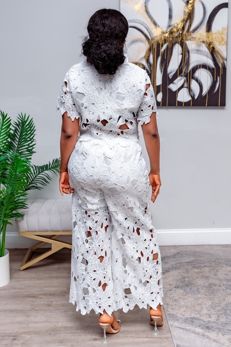 White Blossom Lace Set