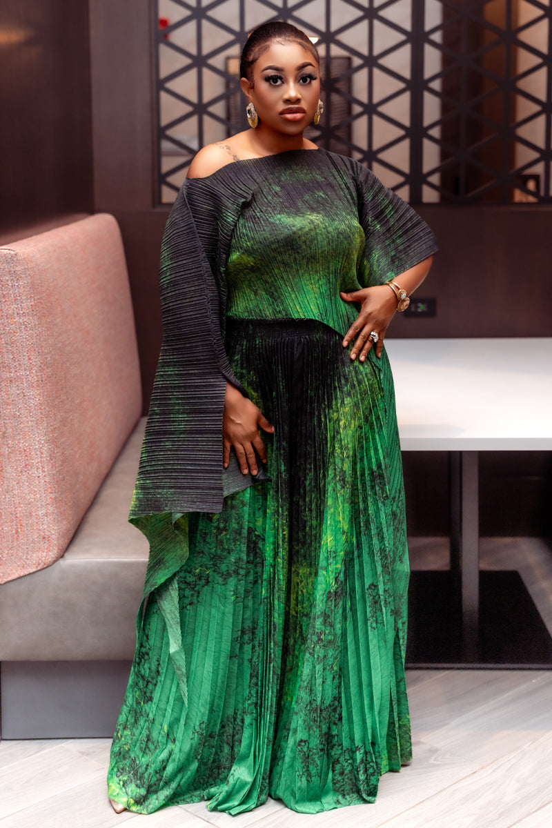 Vanessa Aura Miyake Pant & Top Set