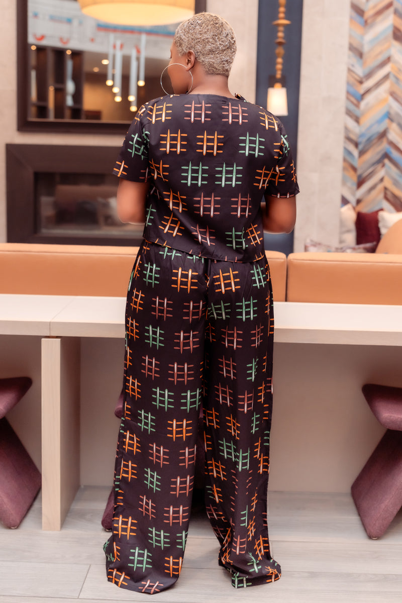 Zeze African Print Pant & Top Set