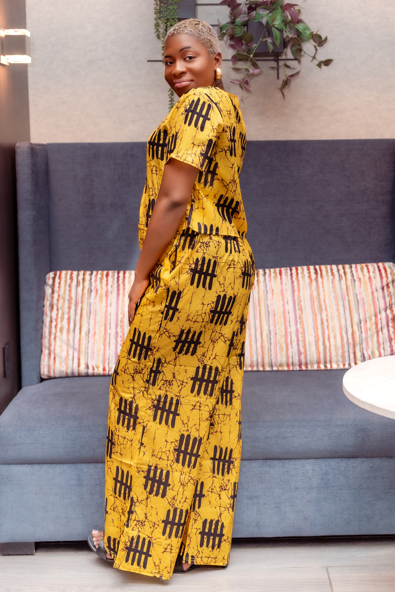 Zeze Bold & Beautiful African Print Pant & Top Set