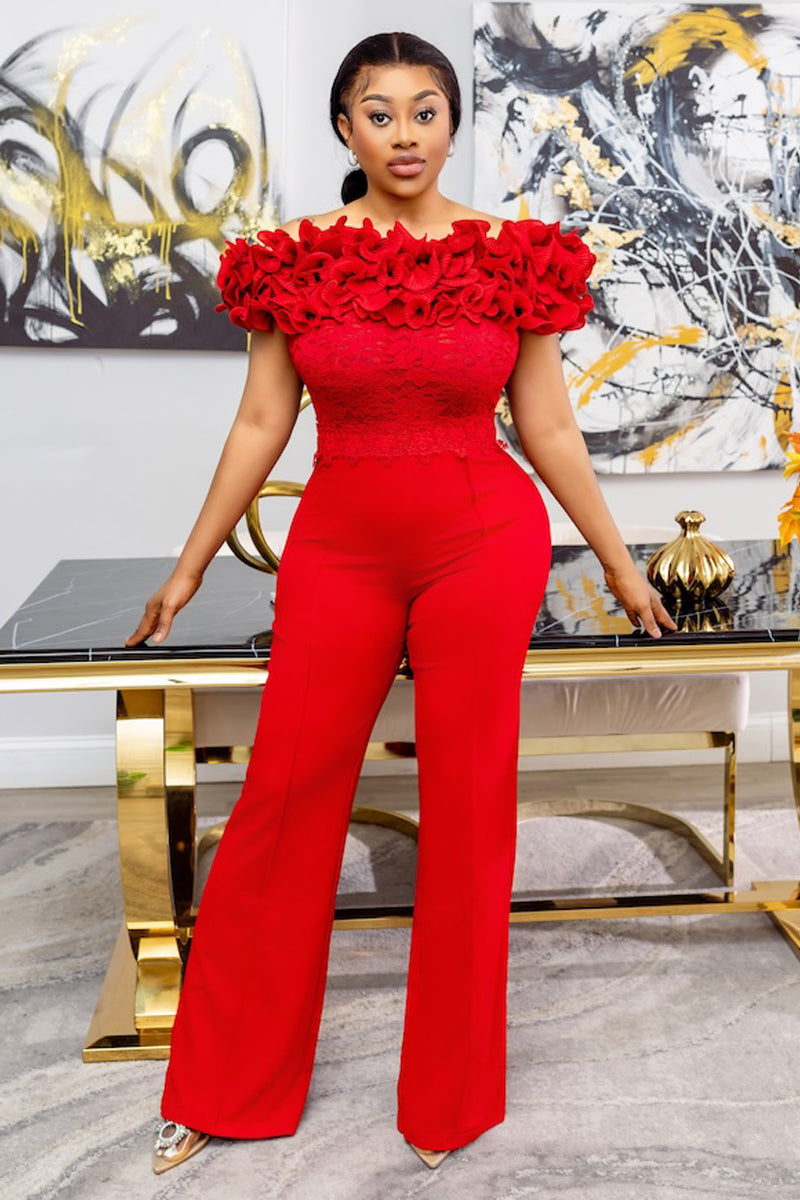 Bare Elegance Off-Shoulder Jumpsuit
