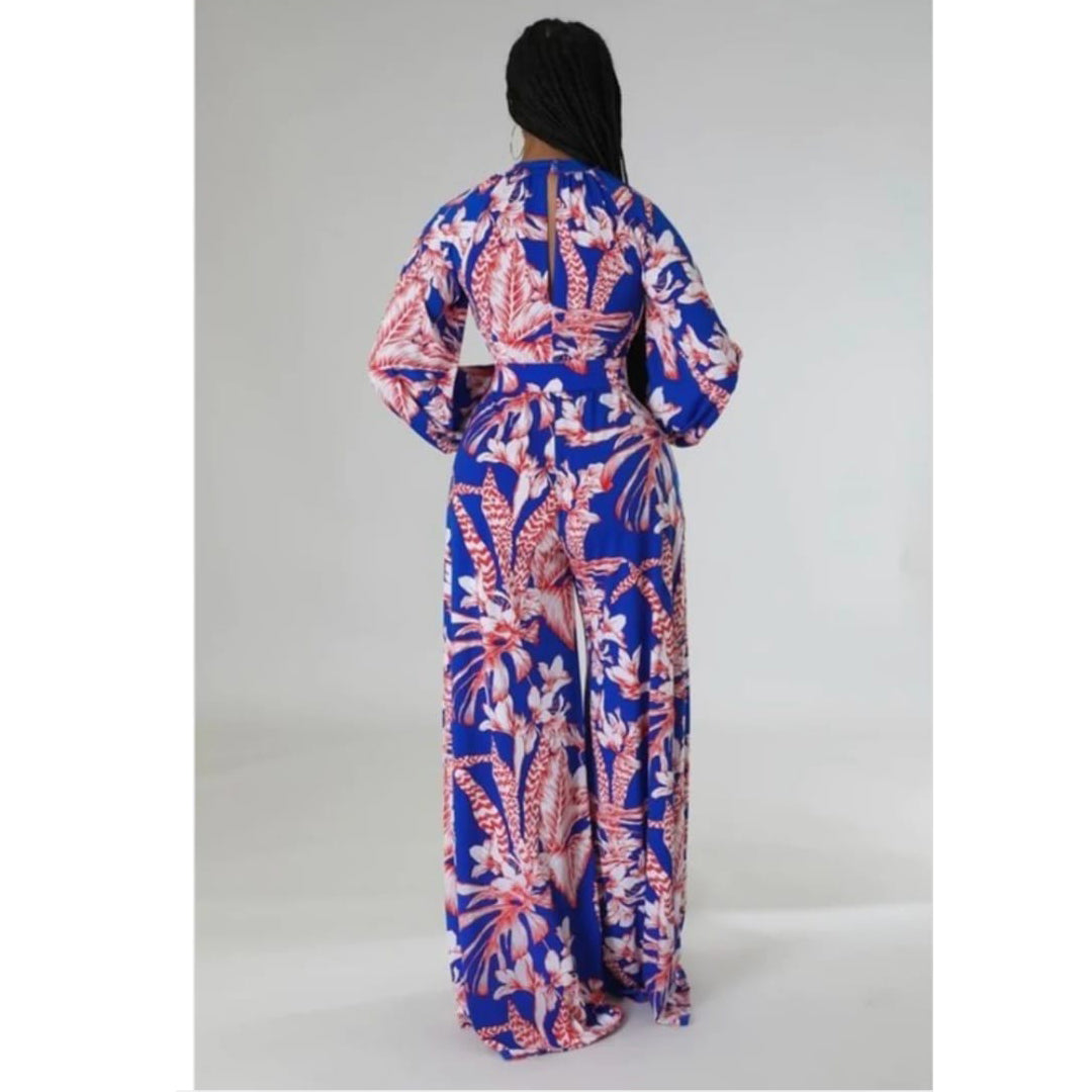 Tropical Breeze Wide-Leg Jumpsuit