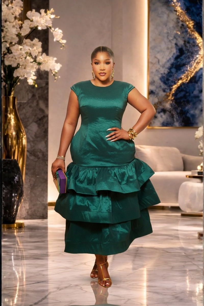 Mema Emerald Elegance Dress