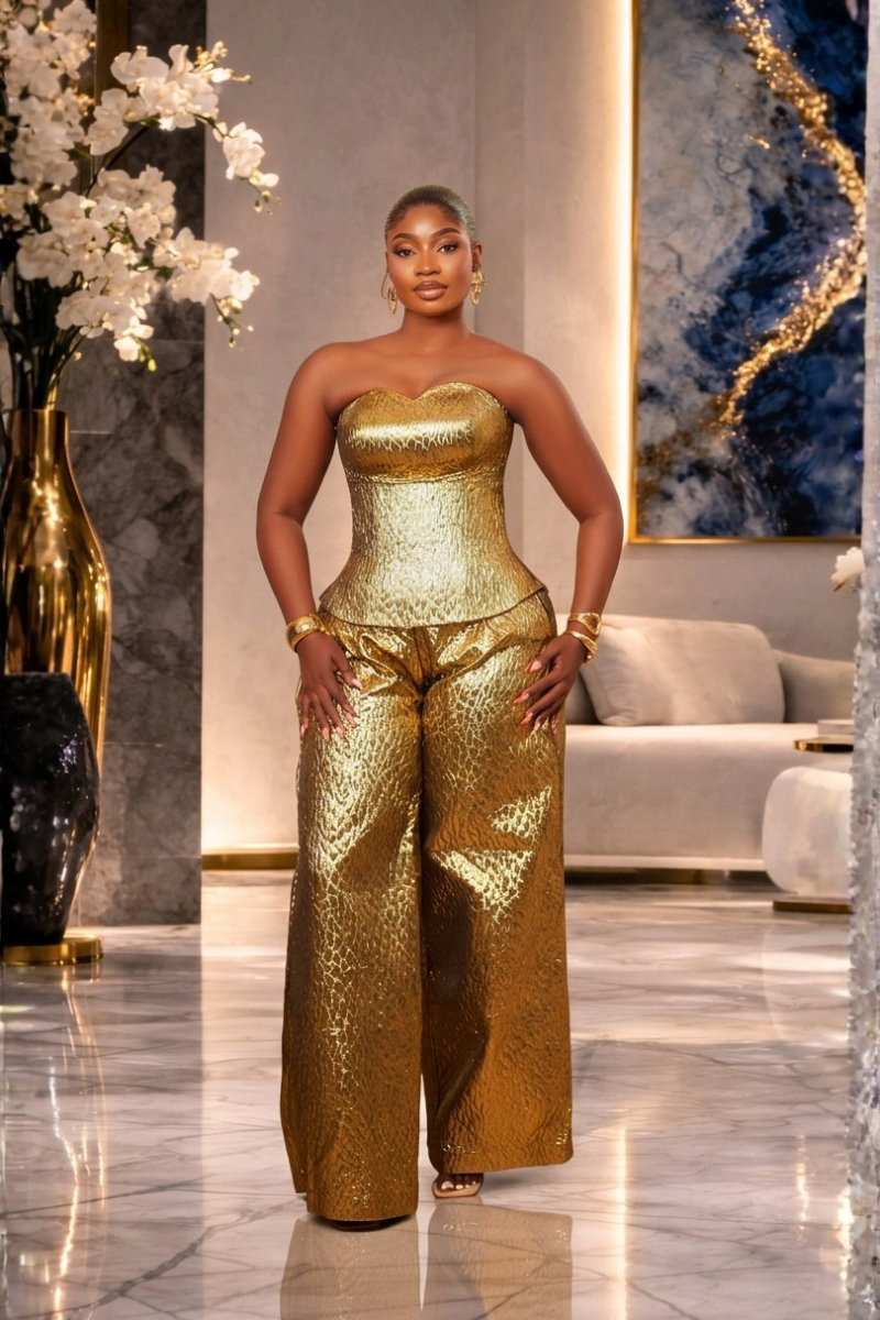 Adanna Luxe Brocade Set with Kimono