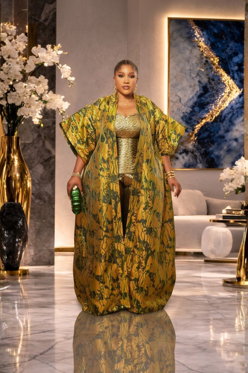Adanna Luxe Brocade Set with Kimono