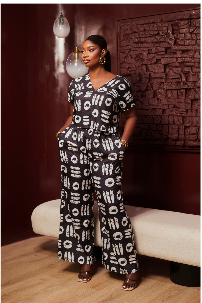 Maya Printed Wide-Leg Set