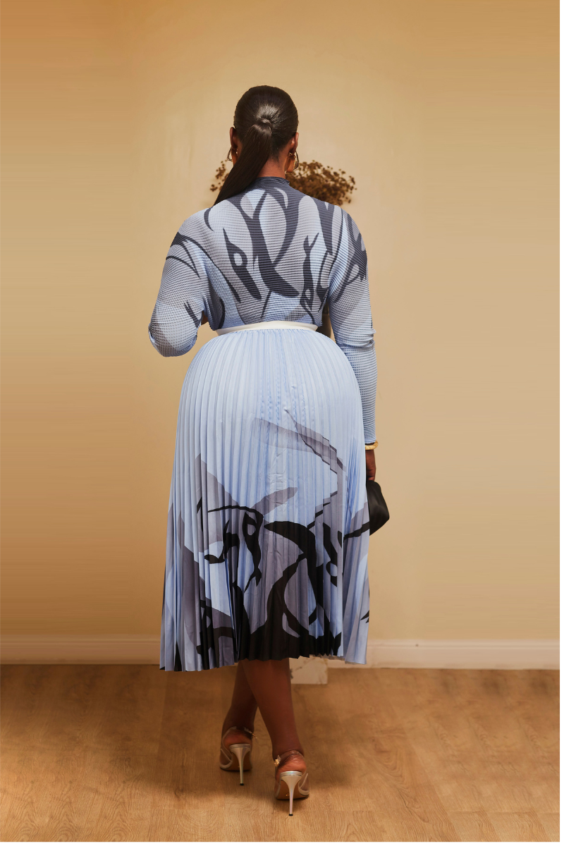 Naomi Pleated Skirt Set