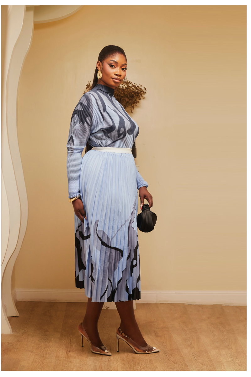 Naomi Pleated Skirt Set