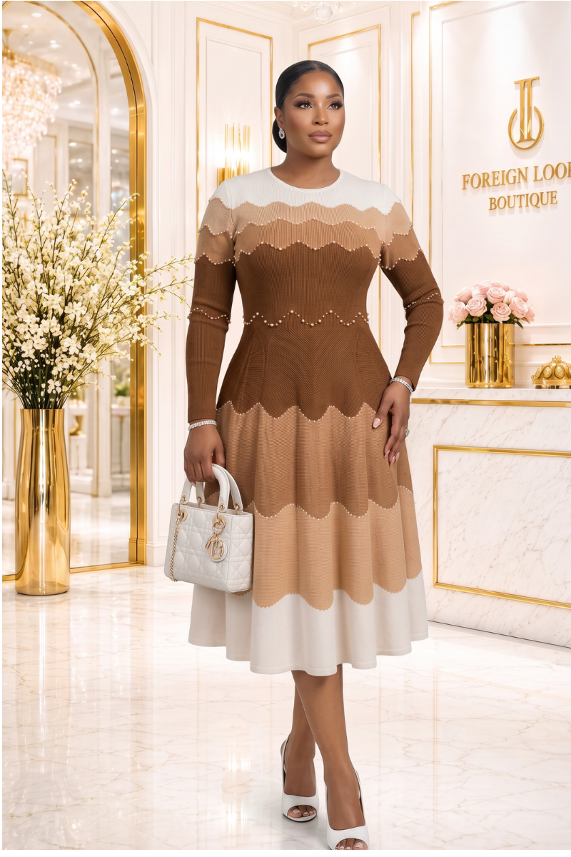 Ruby Bouncy Miyake Midi Dress