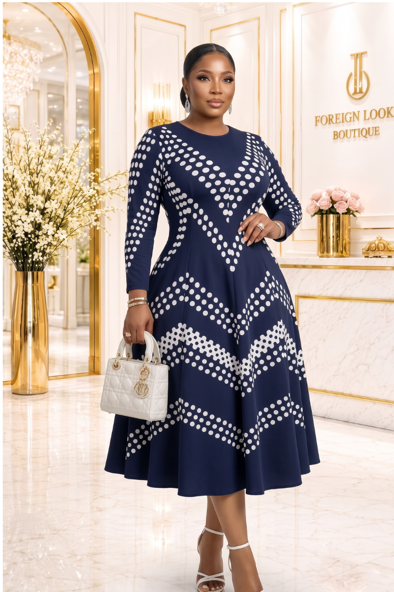 Mabella Bouncy Miyake Midi Dress