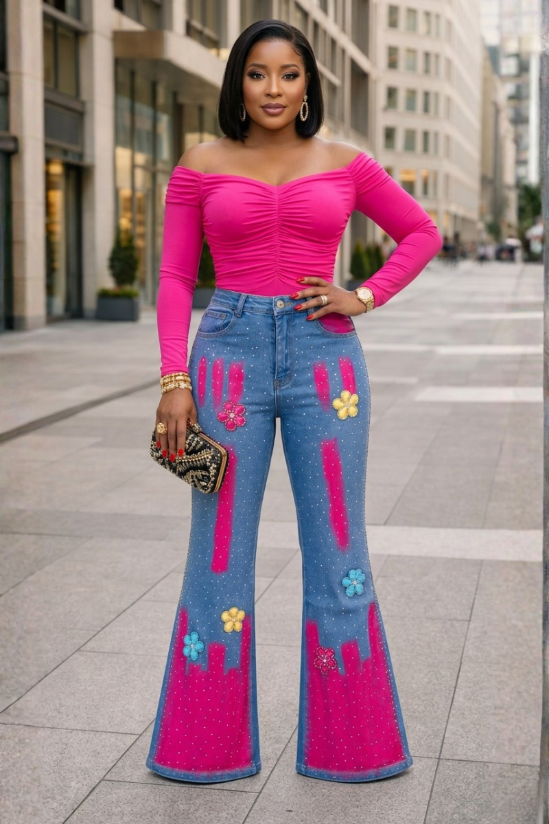 Barbie Bloom Flare Jeans