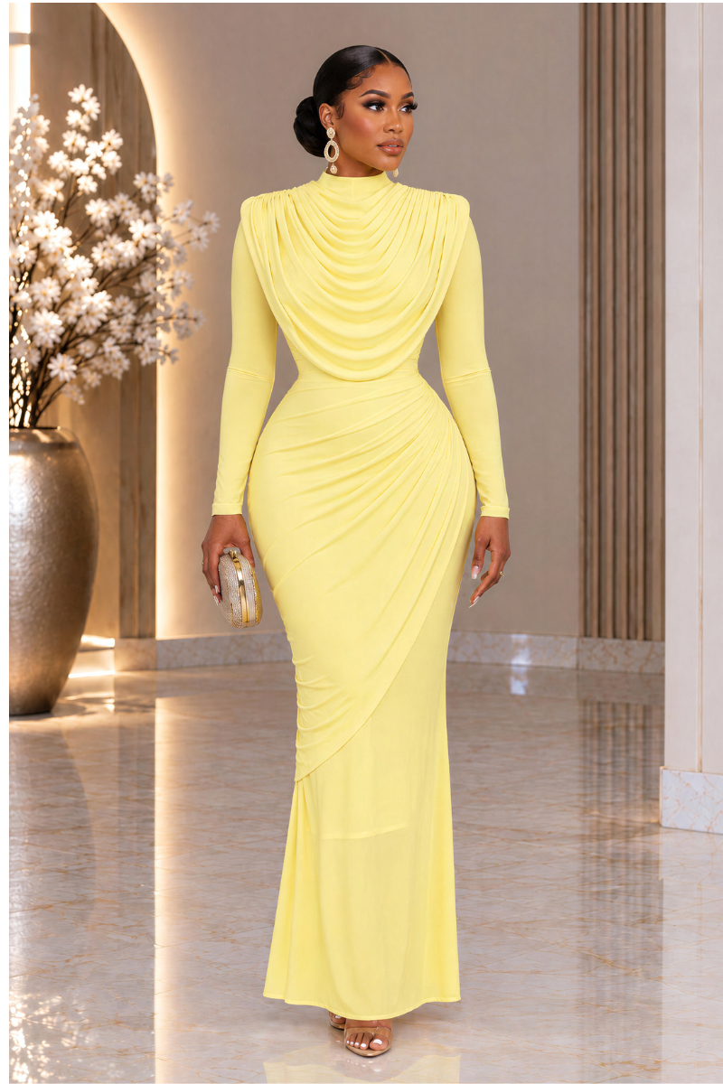 Amira Draped Maxi Dress