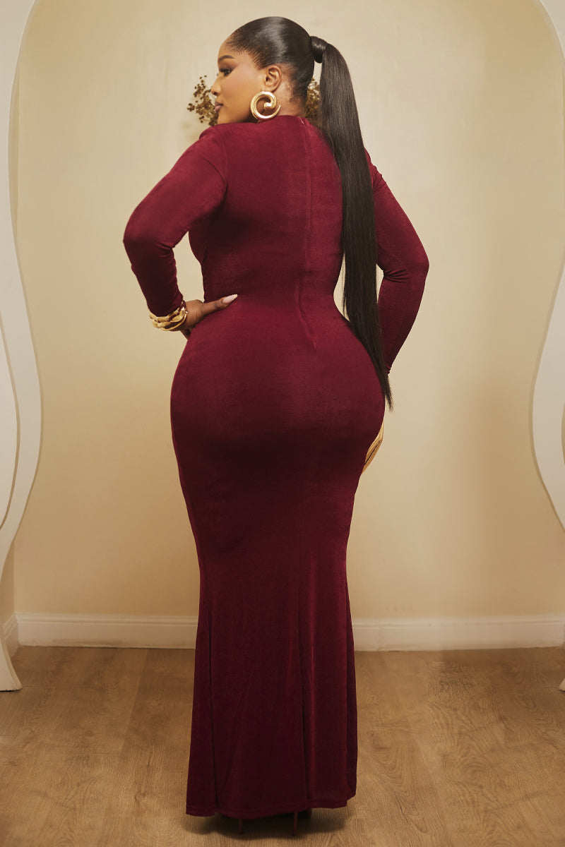“Amara Sculpted Elegance Maxi Dress”