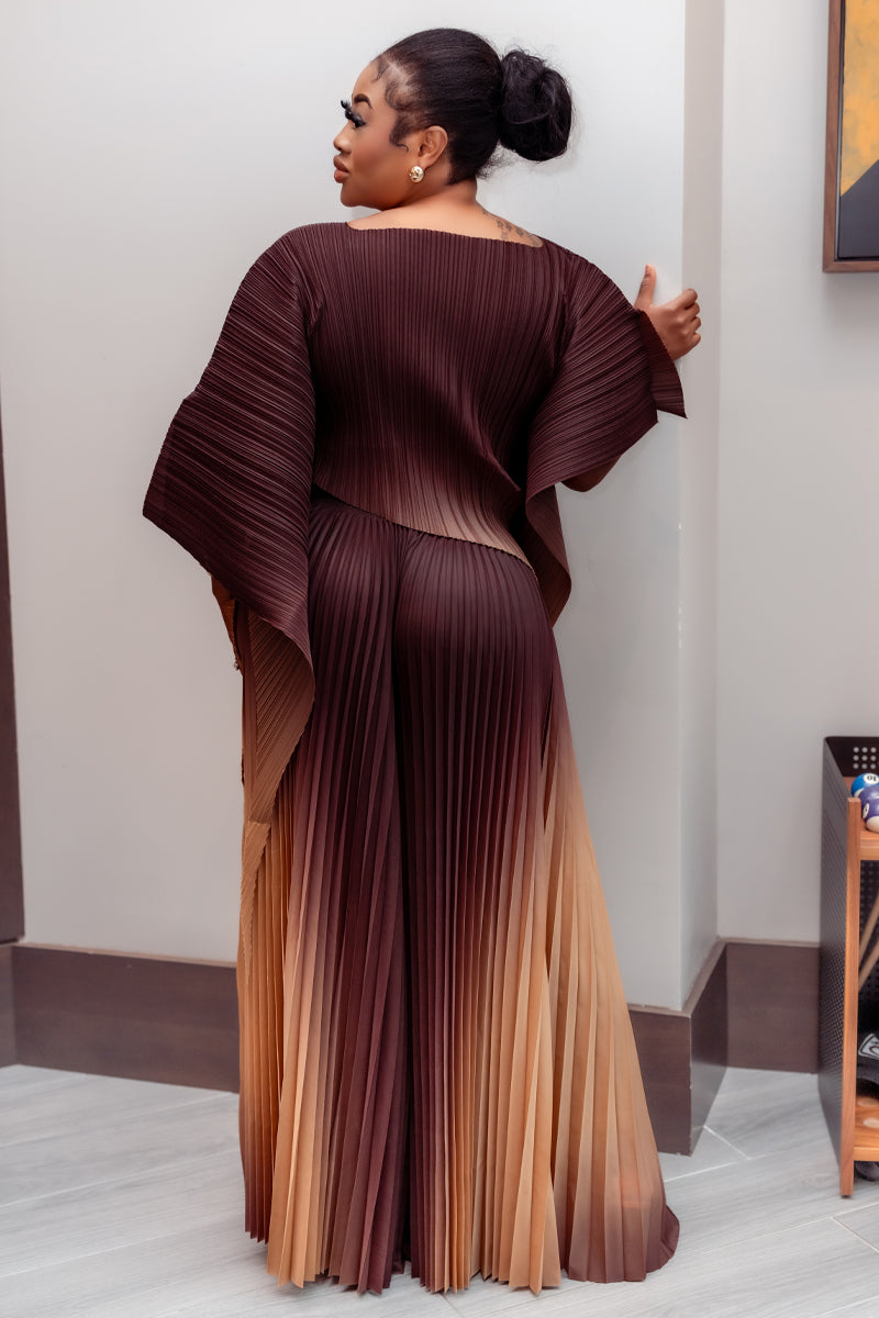 Vanessa Pleated Miyake Pant & Top Set