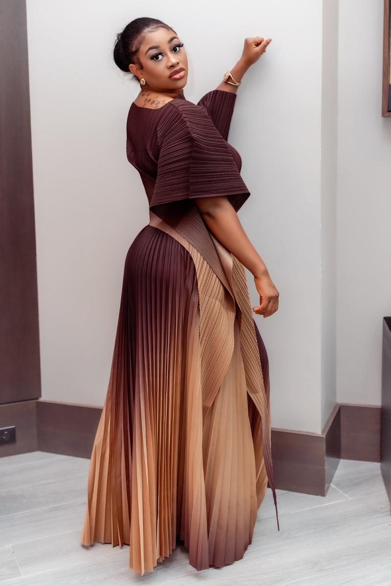 Vanessa Pleated Miyake Pant & Top Set