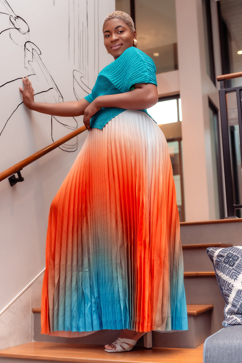 Vibrant Pleated Miyake Set