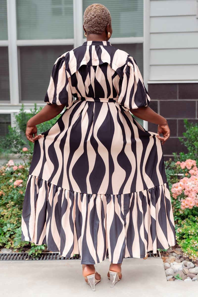 Bold Zebra Print Maxi Dress