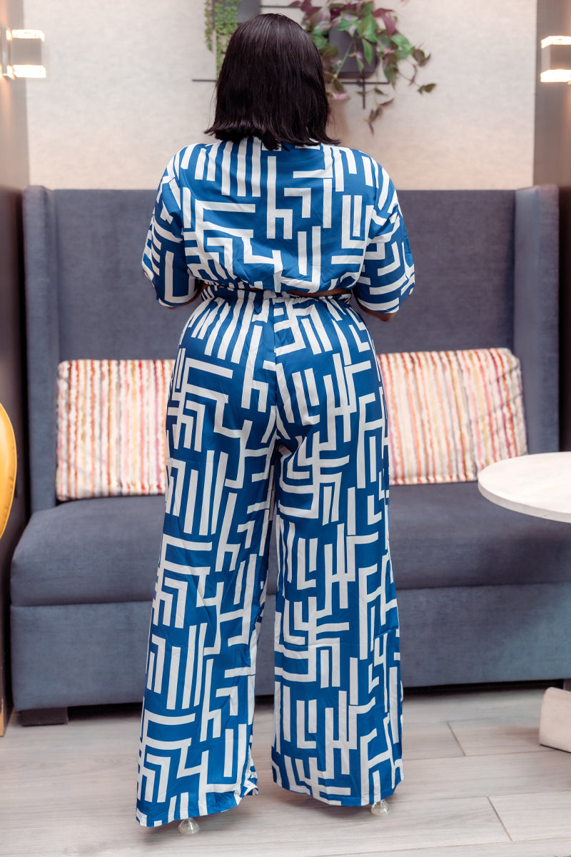 Sophia African Print Pant & Top Set