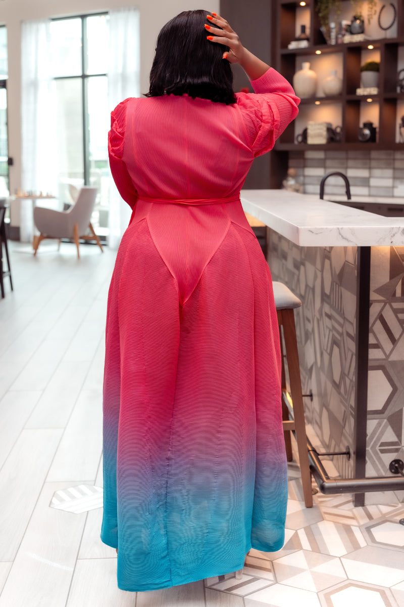 Radiance Ombre Miyake Dress