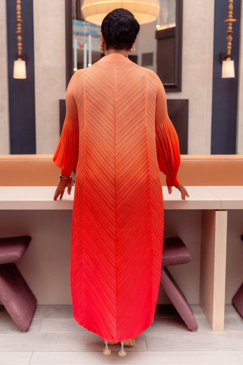 Radiant Ombre Miyake Pleated Dress