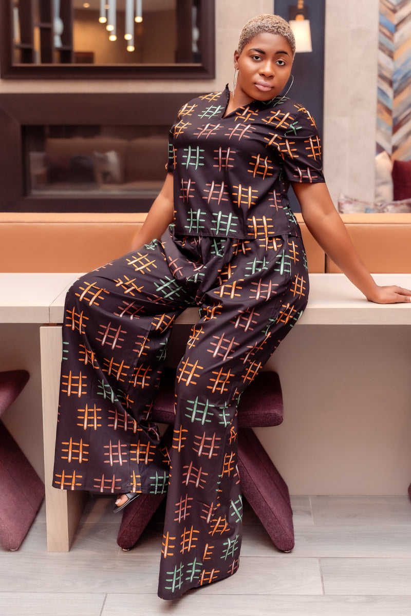 Zeze African Print Pant & Top Set