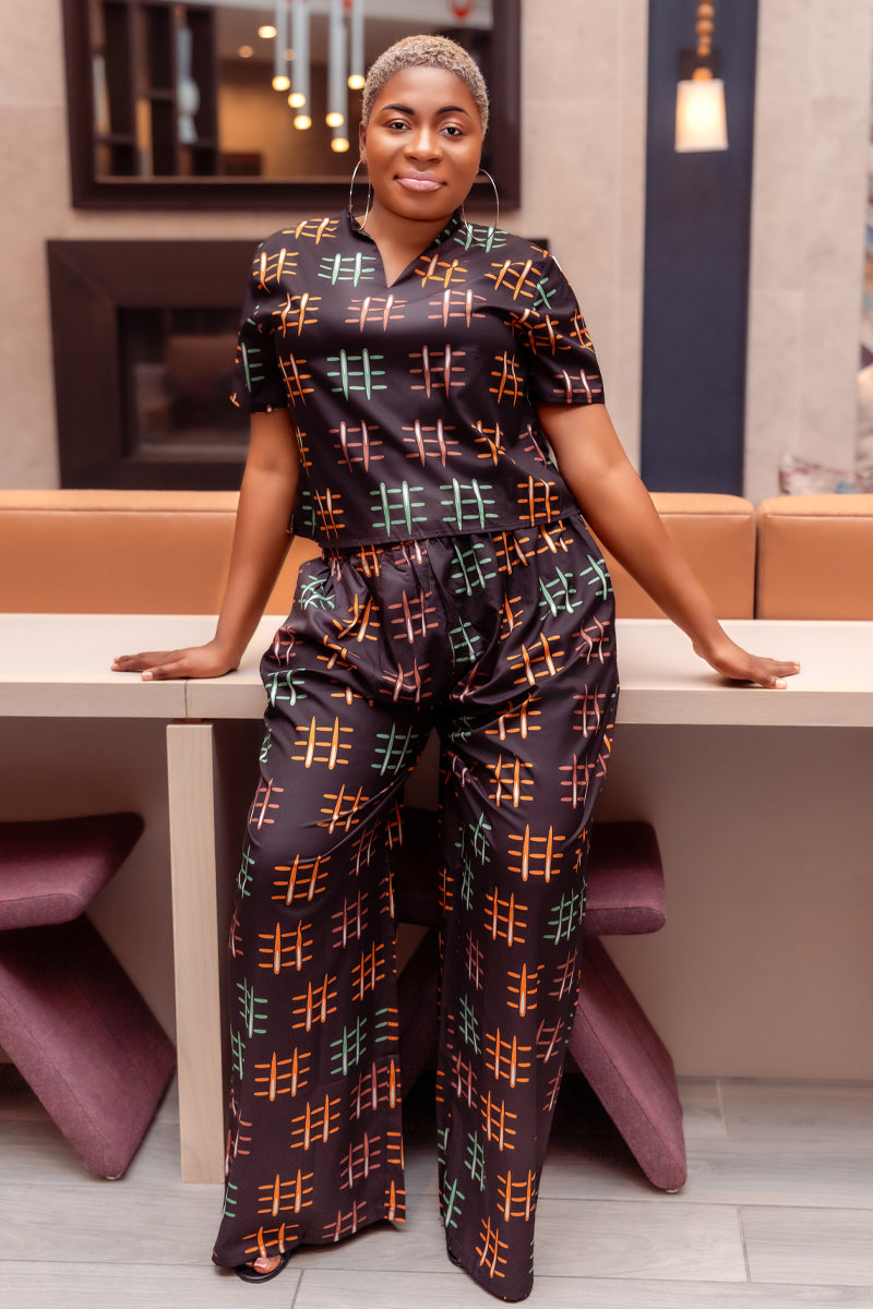 Zeze African Print Pant & Top Set