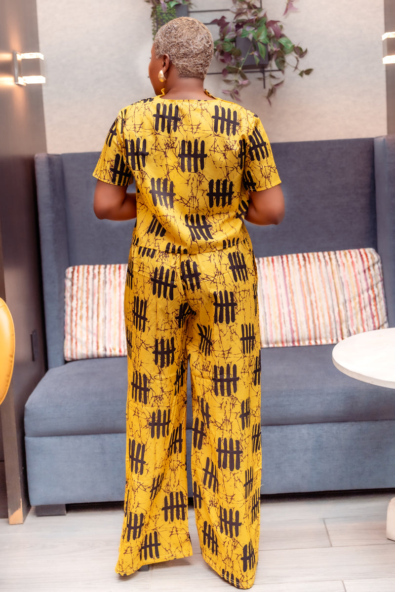 Zeze Bold & Beautiful African Print Pant & Top Set