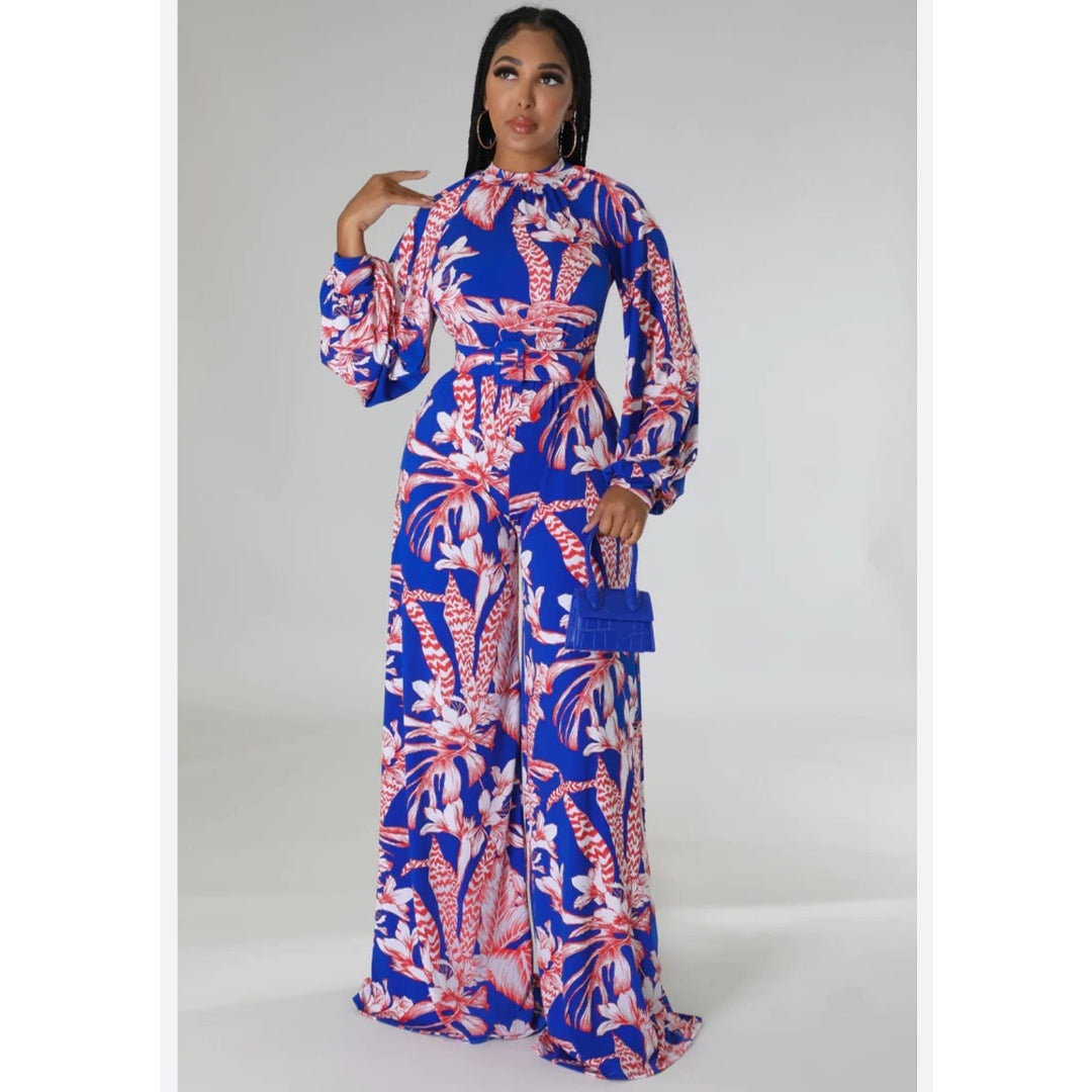 Tropical Breeze Wide-Leg Jumpsuit