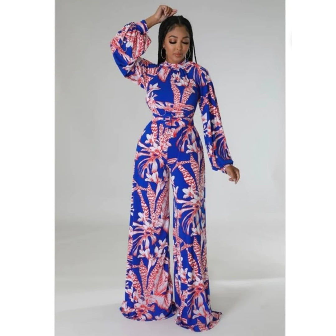 Tropical Breeze Wide-Leg Jumpsuit