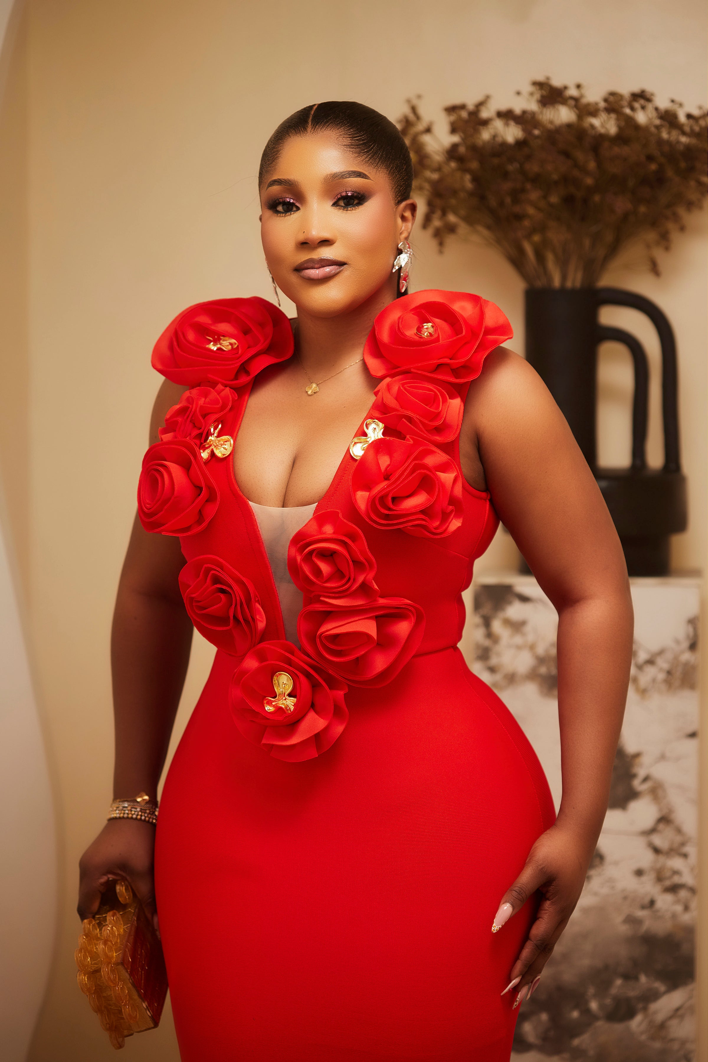 Scarlet Rose Luxe Midi Dress