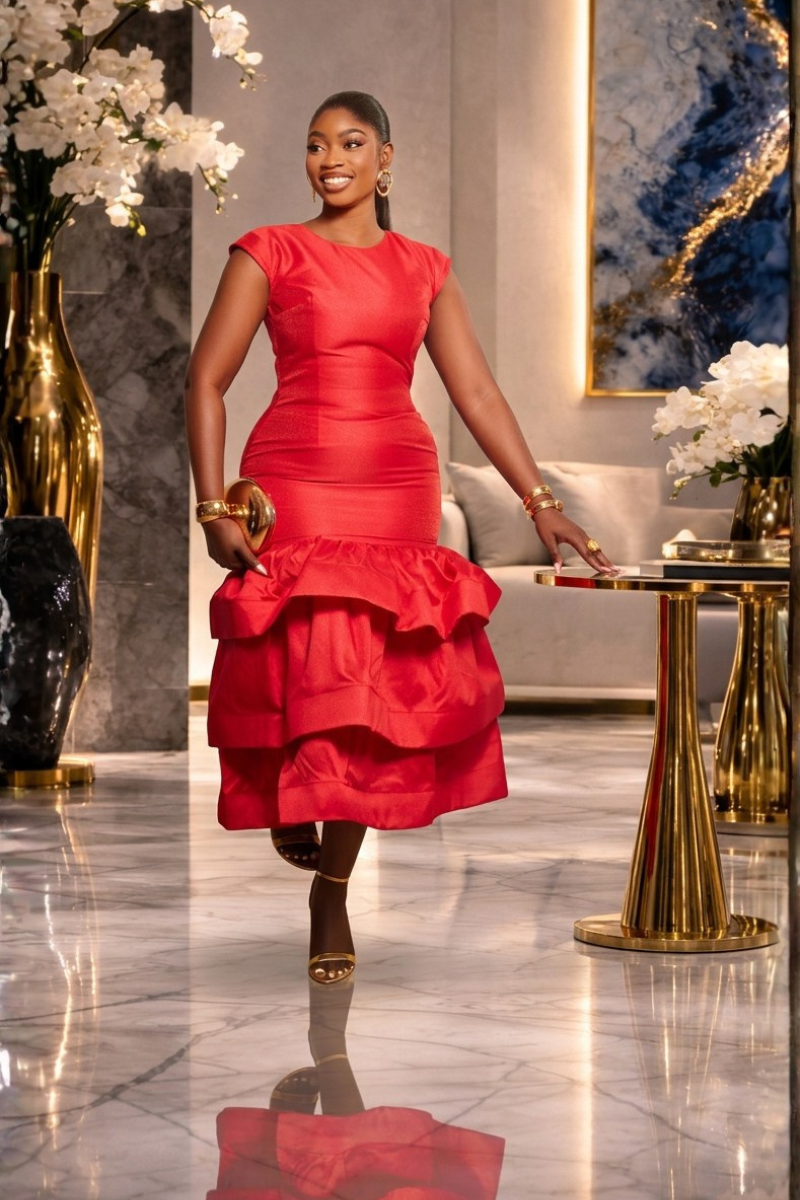 Mema Red Elegance Dress