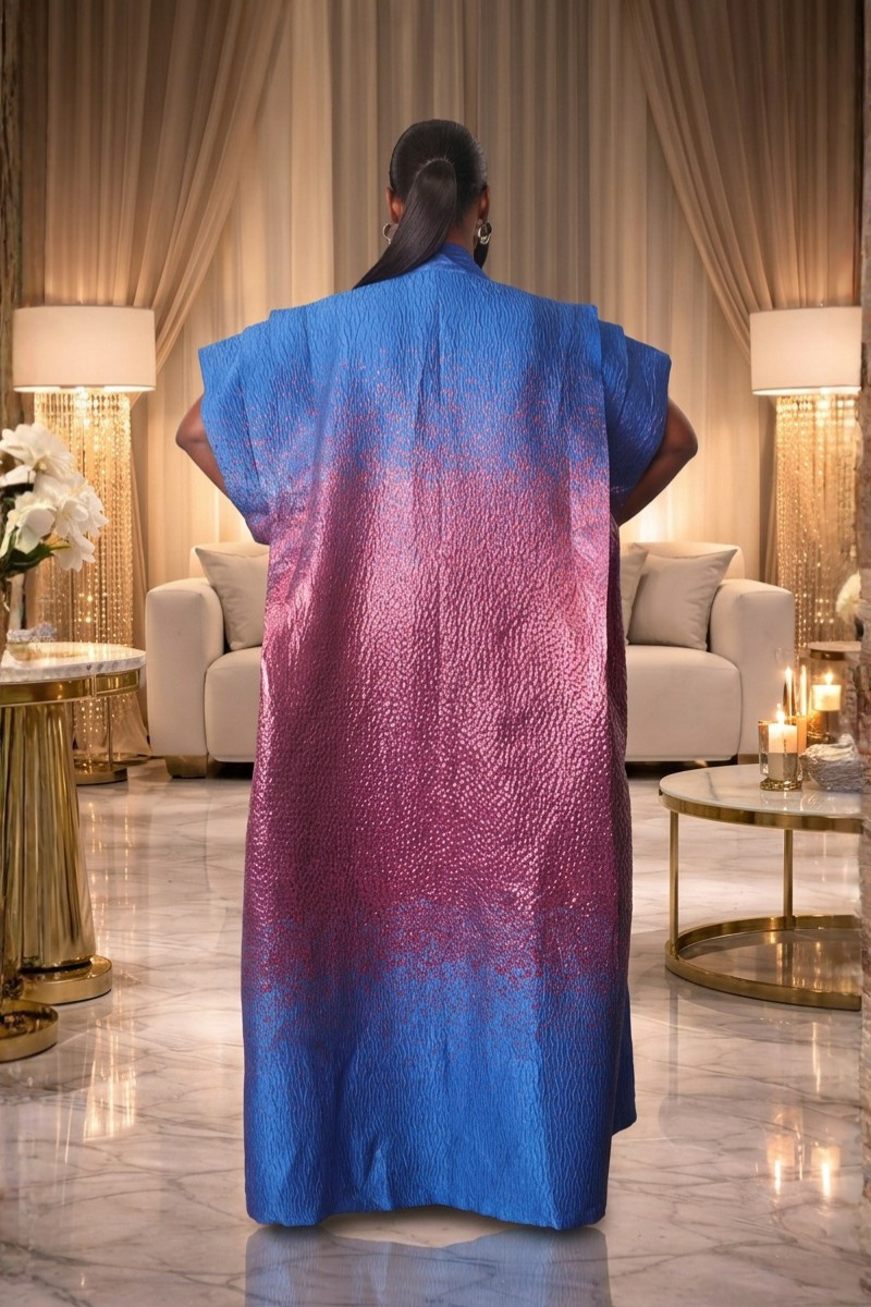 Zaria Luxe Brocade Dress & Kimono Set
