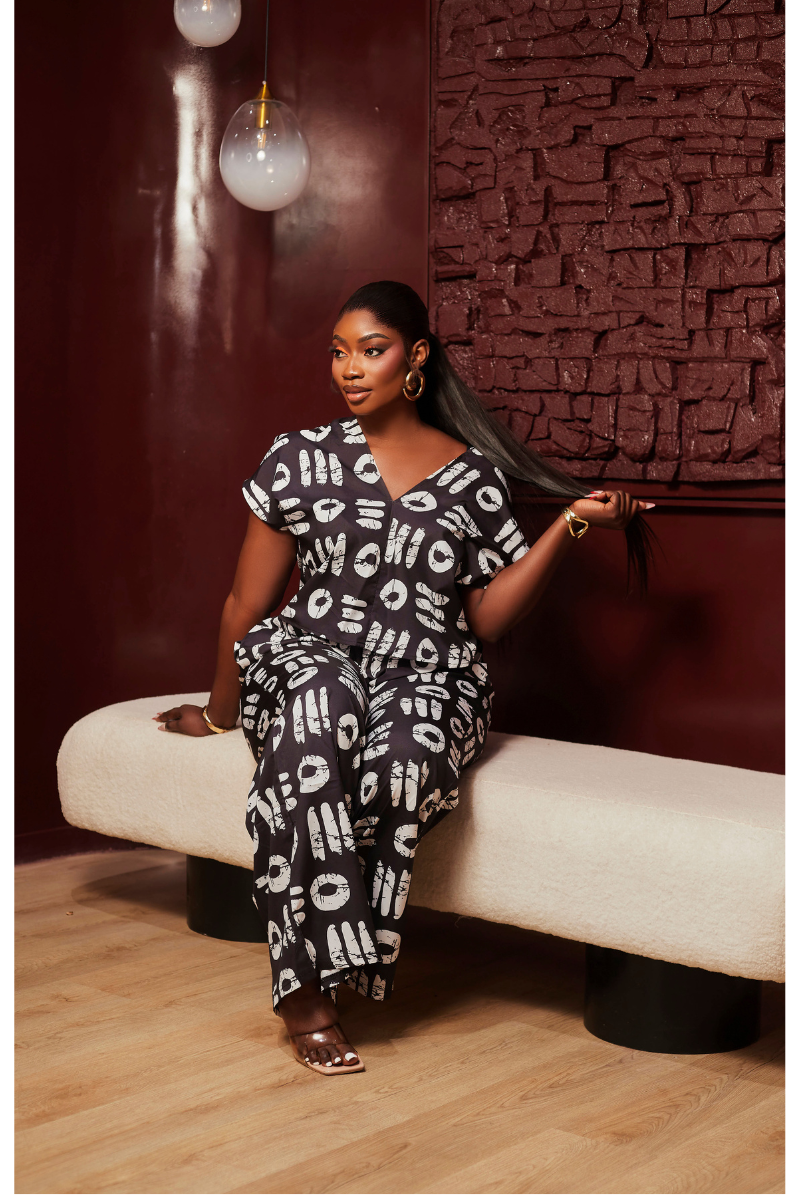 Maya Printed Wide-Leg Set