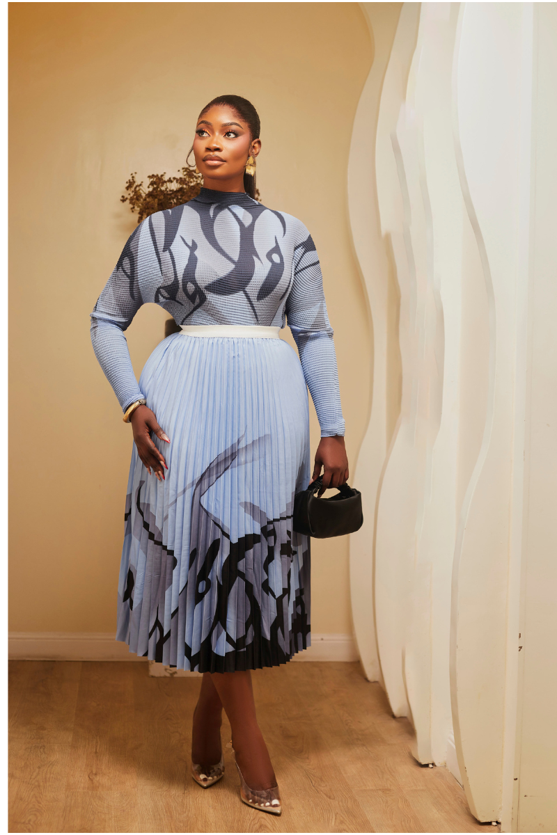 Naomi Pleated Skirt Set
