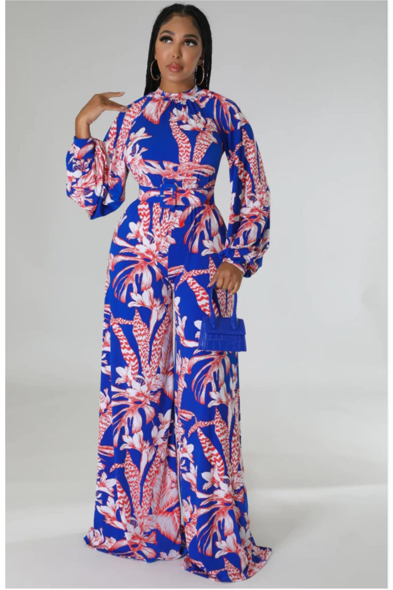 Tropical Breeze Wide-Leg Jumpsuit