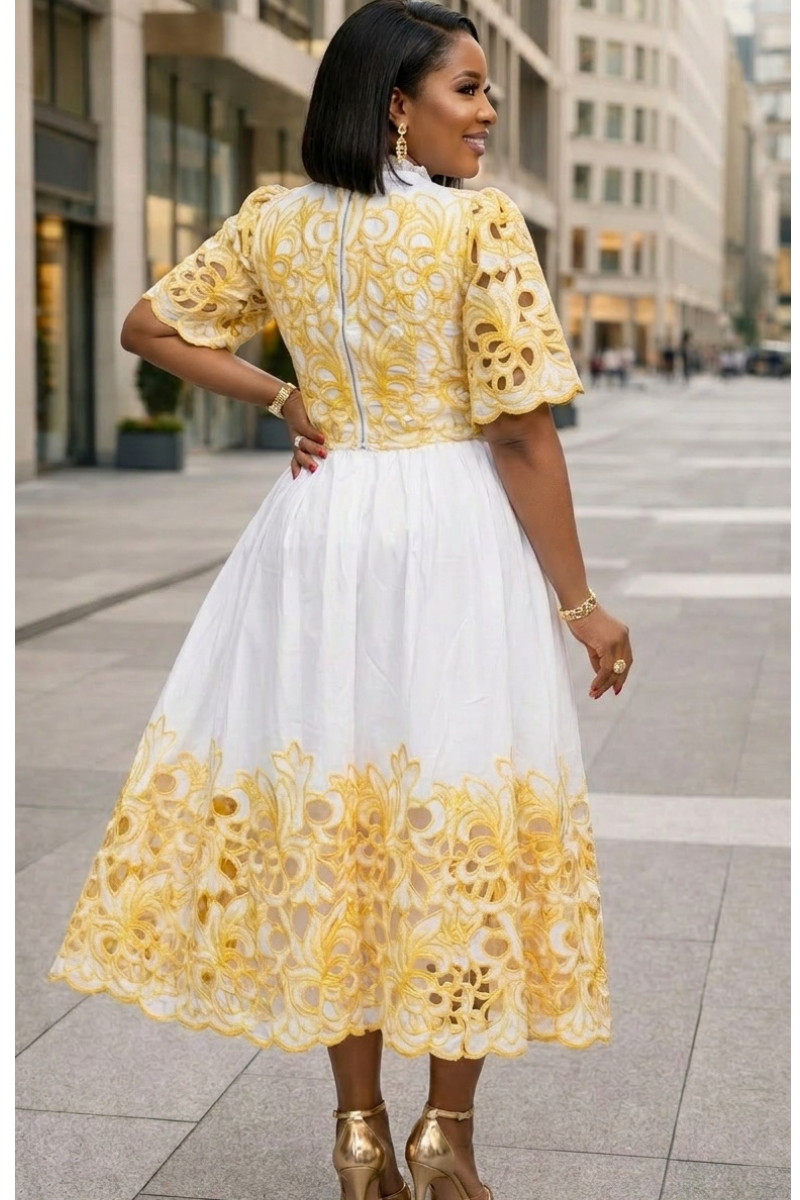 Serena Lace Elegance Midi Dress