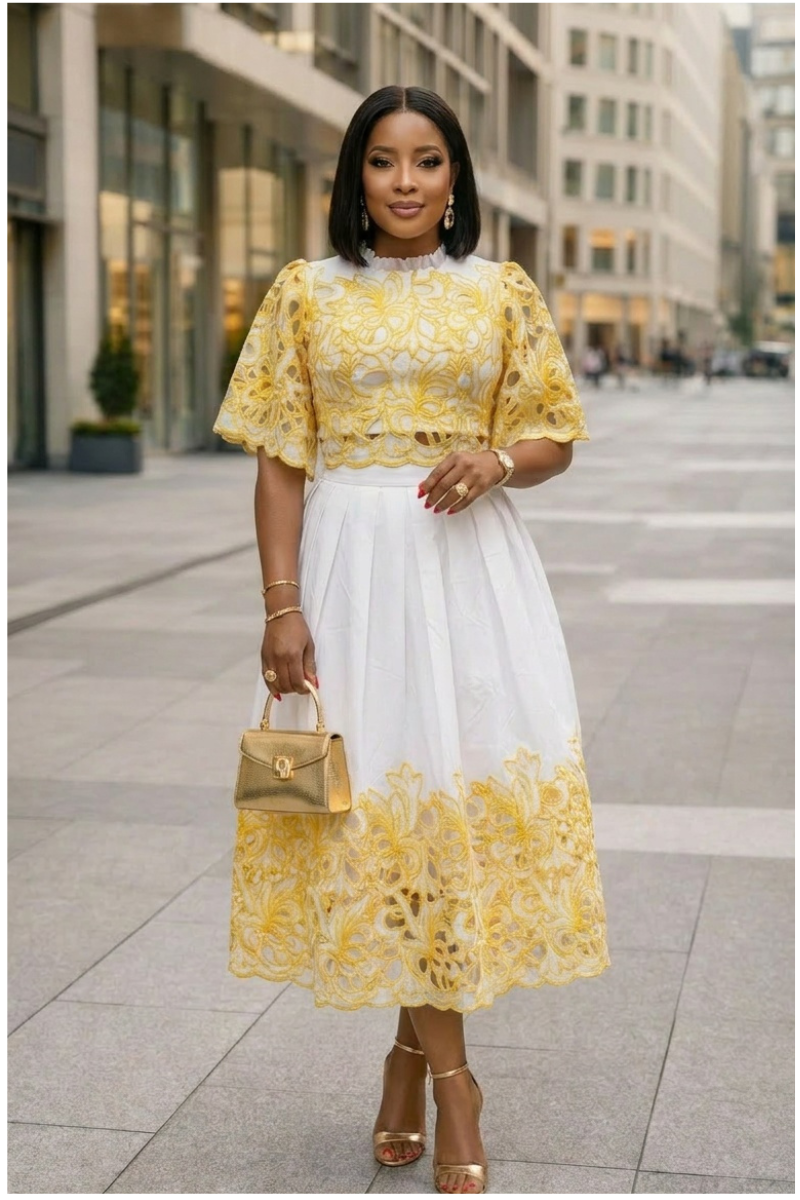 Serena Lace Elegance Midi Dress