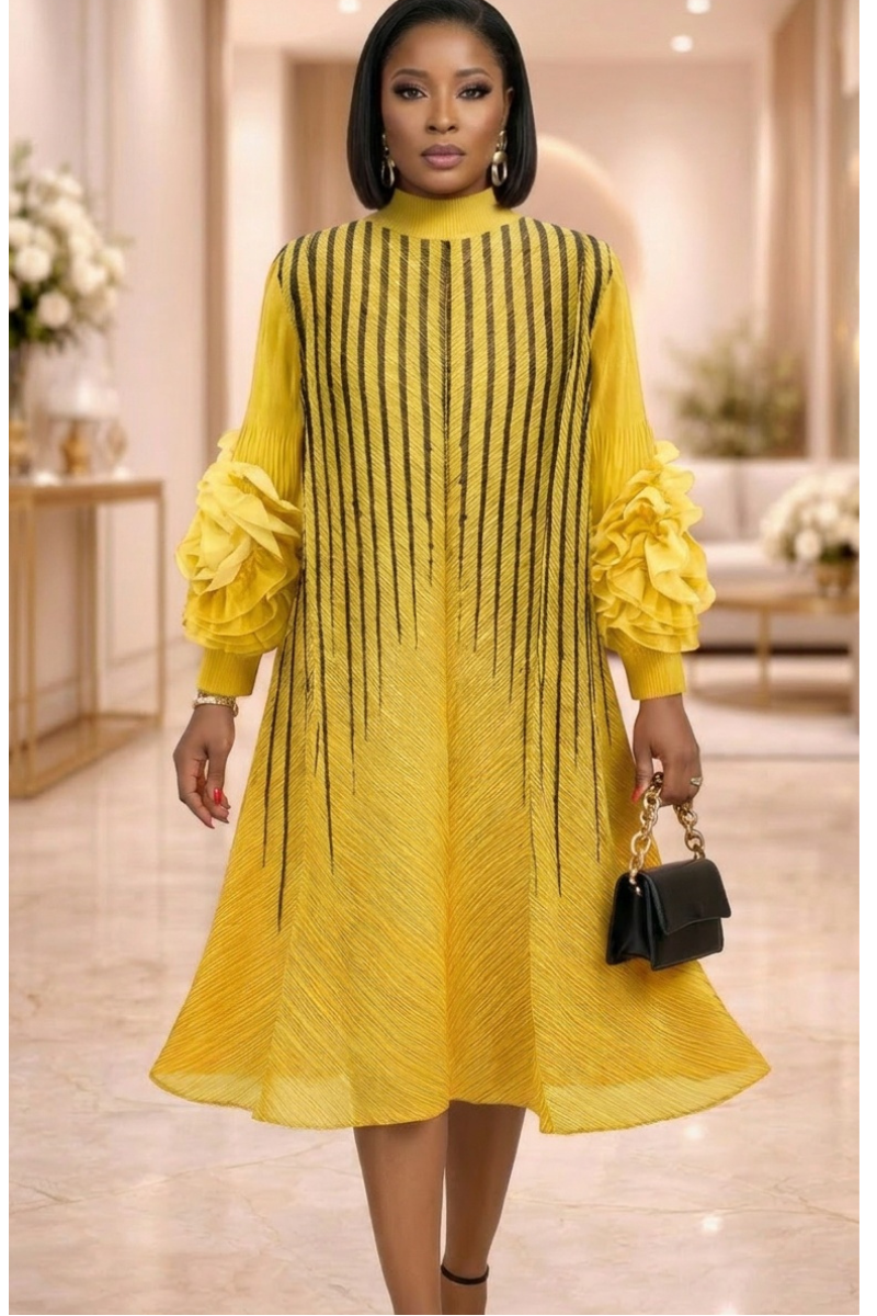Temi Miyake Pleated Midi Dress