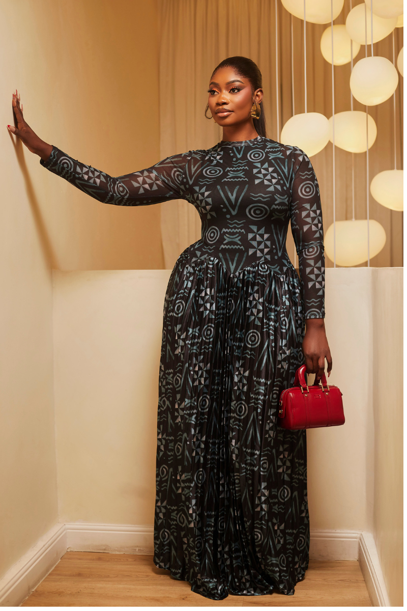Zuri Pleated Maxi Dress
