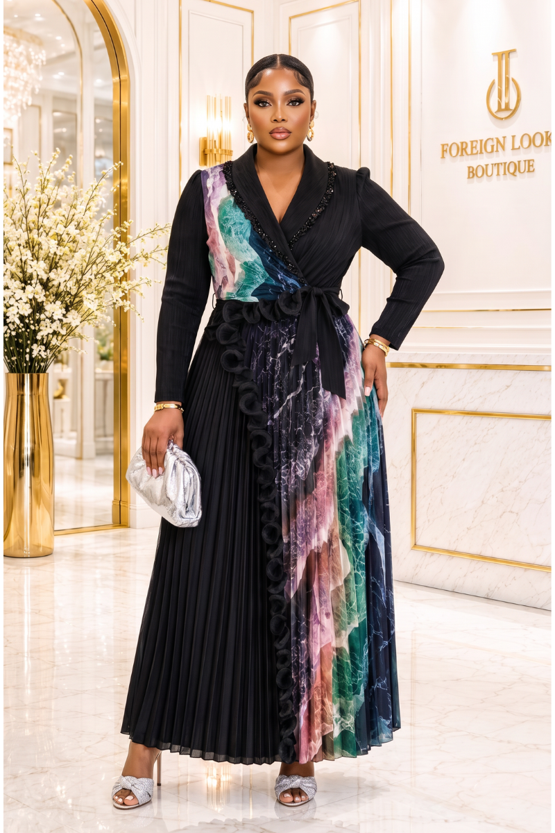 Sophia Royale Miyake Maxi Dress ✨