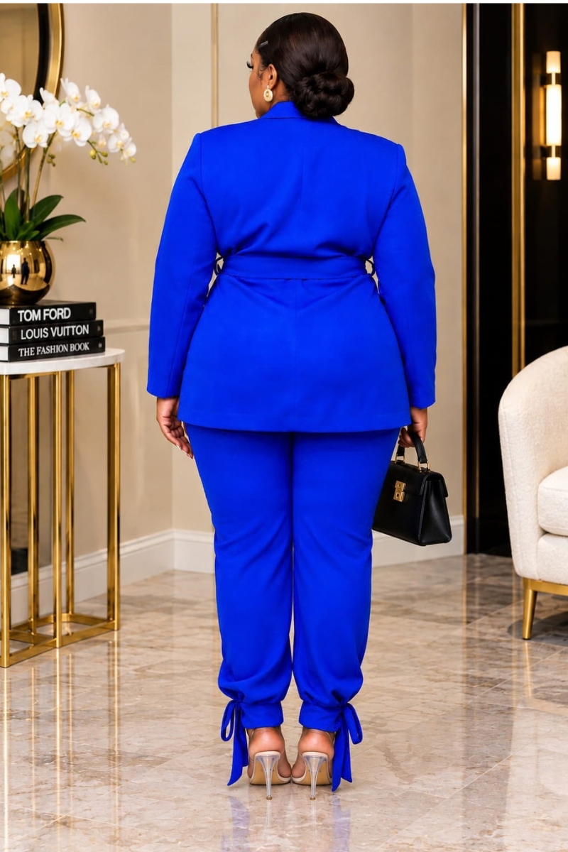 MAYA LUXE TIE-ANKLE PANT SUIT