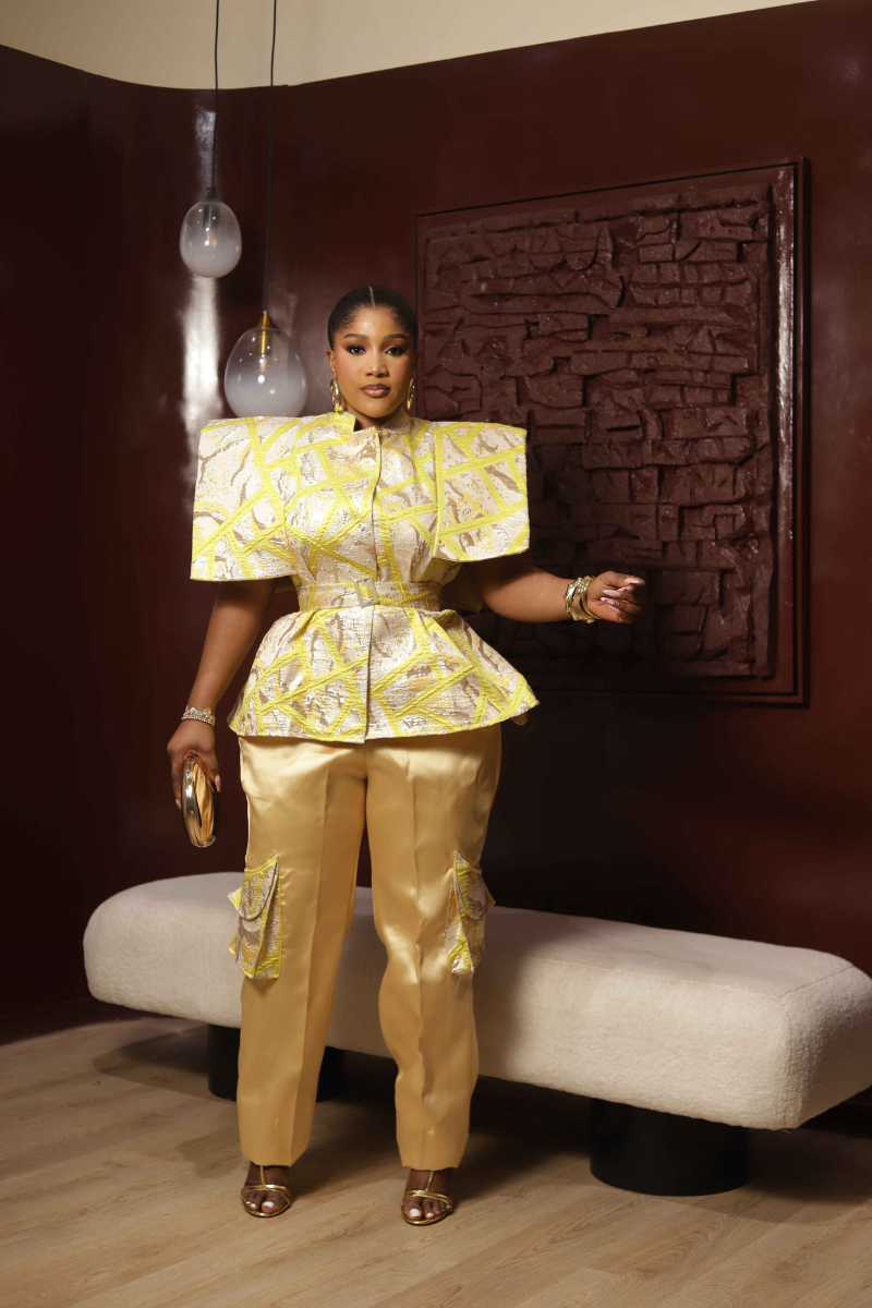 Adesuwa  Gold Brocade Pant Set