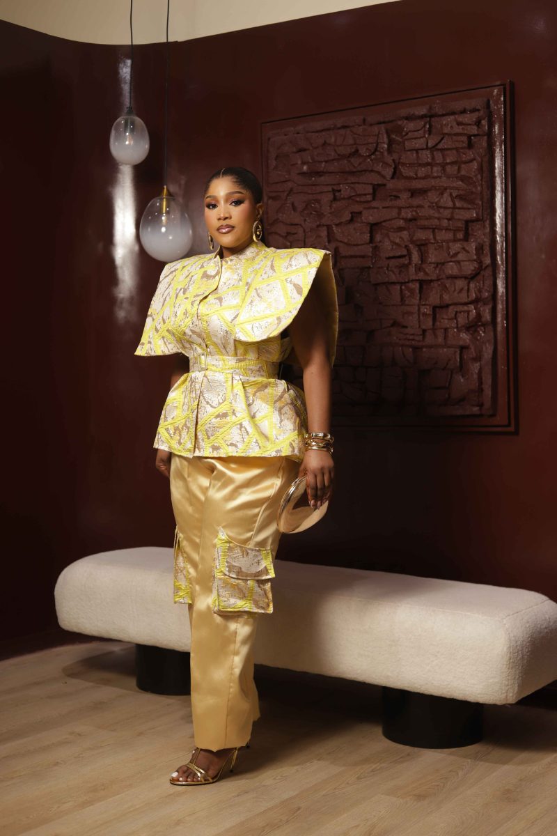 Adesuwa  Gold Brocade Pant Set