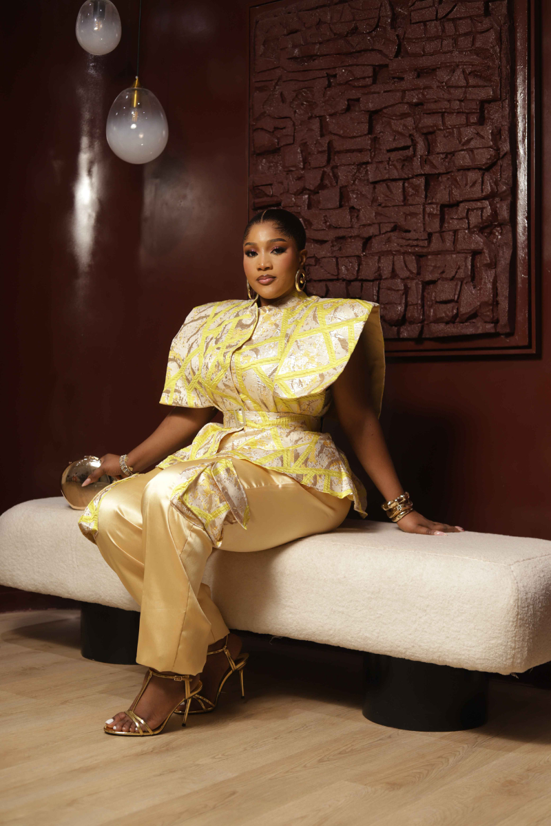 Adesuwa  Gold Brocade Pant Set