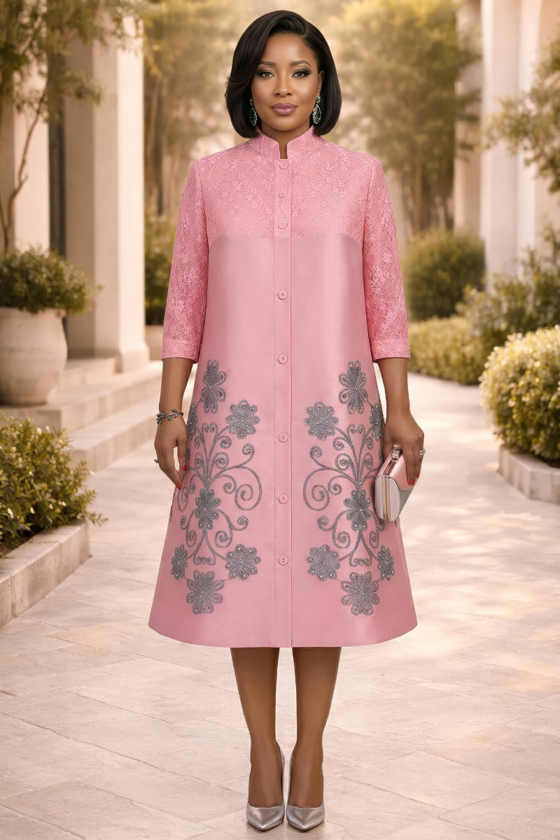 Malaika Miyake Embroidered Midi Dress